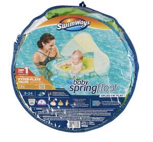 Sun Canopy Swimways Baby SpringFloat 9-24 Months Splash N Play Blue Green Fish